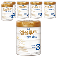 앱솔루트 센서티브 분유 3단계, 900g, 6개