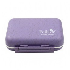 護立康 六格環保防潮保健盒 PLA澱粉生質塑料 紫色, 1個