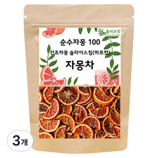 올리브잇 순수자몽100 건조 슬라이스칩 하프컷 자몽차, 50g, 3개, 1개입