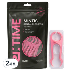 CLIO Dentimate Re-time Mintis 木糖醇一次性牙線 8cm 300入 + 便攜盒套裝, 2套, 300PCS