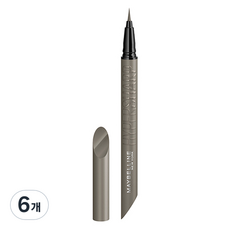 메이블린 하이퍼 샤프 라이너 0.4g, 6개, 뮤티드 애쉬