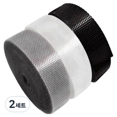 LivingHomeDetail 魔鬼氈束線帶 3件組 LHD-151, 白色, 黑色, 灰色, 2套