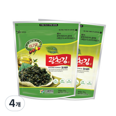 광천김 올리브 녹차 볶음 돌자반, 70g, 4개