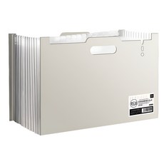 코지웰 아코디언 서류 정리함 13칸 가로형, 아이보리, 1개