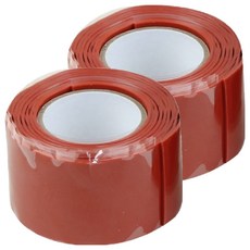 SAINTF 水管超強力防漏膠帶 鐵氟龍膠帶 紅色 2.5cm, 2個