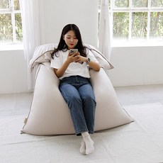 MYME 알로바 대형 자루 빈백 NO 15, 베이지