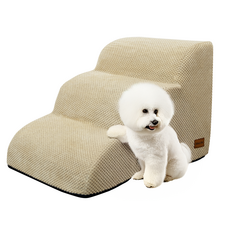 Allmio Pet 雲朵布料寵物階梯, 摩登米色, 1個