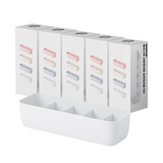 블럭마트 플라스틱 속옷 서랍 정리함 5칸, 화이트, 5개
