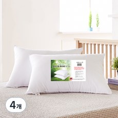 韓國製造 KIT HOME 芬多精超細纖維枕芯, 白色, 4個