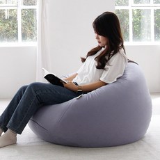 MYME 원형 빈백 1인 소파 NO 09, 인디퍼플