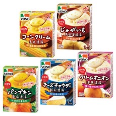 VONO 濃湯大集合 5件組 玉米 + 起司 + 馬鈴薯 + 南瓜 + 洋蔥, 1組, 266.7g
