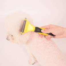 DING DONG PET 糾結毛髮去除除毛梳, 黃色, 1個