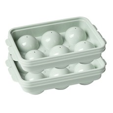 Nanu Dam Highball冰球製冰盒 6公分大冰塊模具 6格, 01薄荷色