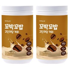 꼬박꼬밥 고단저당 단백질 쉐이크 커피 대용량, 400g, 2개