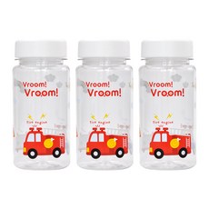 孩童Vroom Vroom透明水瓶 3件組, 350ml, 透明