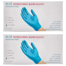 NBR 無粉手套 100入 彈性優異 耐穿刺 觸屏友好, XL, 蔚海藍, 2盒