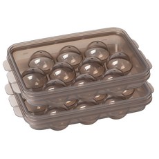 Nanumam 圓形冰球冰模冰盤 10 球 2p, 黑色