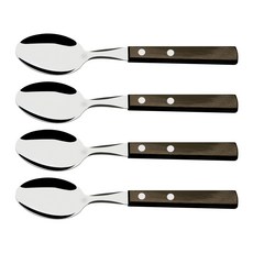 TRAMONTINA 木柄湯匙, 深棕色, 4支