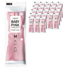 명진 러블리한 고무장갑, 핑크, 중(M), 24개