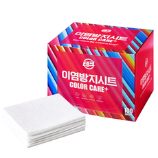 테크 컬러케어 플러스 두툼한 초강력 오염 먼지흡착 세탁 이염방지 시트, 1개, 100개입