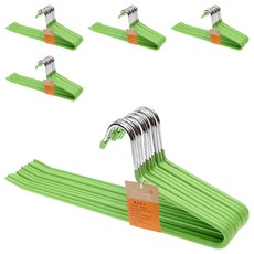 네이쳐리빙 논슬립 코팅 1단 바지걸이, 그린, 5개