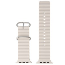 DAYA 液態矽膠波浪錶帶, 氣質米白, 1個