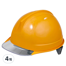 DONGMYUNG 建築工地 頭部保護 盔型 透明窗 安全帽 DMS-D-3002 AM-831, 黃色, 4個