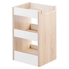 IRIS OHYAMA 愛麗思歐雅瑪 木質可移動置物櫃 WSW-280, 白色+輕原木色