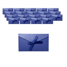 Maket Gamseong 緞帶素色信封, 藍色, 20個