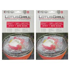 LOTUSGRILL 燒烤食物袋 鋁箔袋 8入, 24 x 35cm, 2盒
