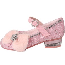 SHOOPENkids 女童迪士尼公主毛絨發光鞋 HPKWFC42DG