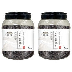 건강곡간 진도 찰흑미 검정찰현미, 2kg, 2개