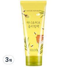 네이처리퍼블릭 허니 앤 허브 슬리핑 팩, 155ml, 3개