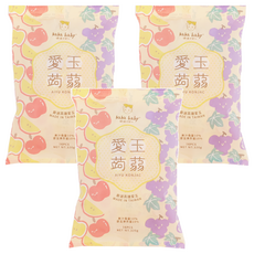 haha baby 愛玉蒟蒻 蘋果葡萄綜合 16個裝, 320g, 3個
