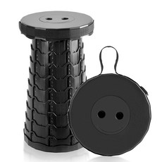 코멧 아웃도어 휴대용 높이조절 캠핑 스툴, 올블랙, 1개