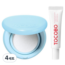 토코보 블러 피니쉬 선쿠션 13g 00 퓨어 + 비타 톤업 선크림 10ml SPF50+ PA++++ 세트, 4세트