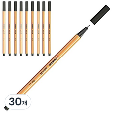 STABILO 思筆樂 Point88 水性筆 0.4mm, 黑色, 30個