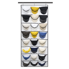 JustPikT 多用途收納口袋帽子掛架整理架, 白色, 1個