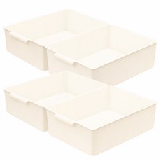 BONOHOUSE 白色收納籃 S號, 乳白色, 4個