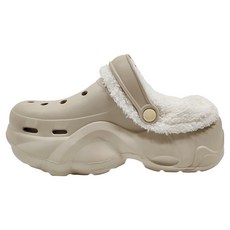 星星配飾柔軟毛絨 可拆卸EVA增高厚底拖鞋