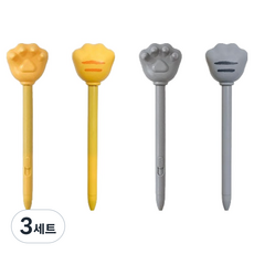조선문방구 고양이 효자손 볼펜 2종 x 2p 세트, 3세트, 혼합색상