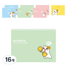 아이비스 에비츄 PP 가로형 상철 노트, 랜덤 발송, 16개