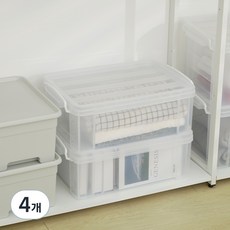 라이피스트 엔플 리빙박스, 투명, 23L, 4개