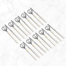 Willive 韓國製 304不鏽鋼 Hiel 陶瓷餐具組, 湯匙 10p + 筷子 10p, 象牙白, 1個