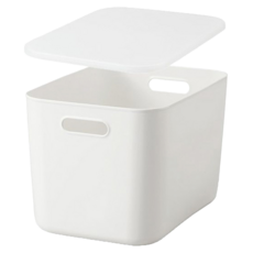 MUJI 無印良品 軟質聚乙烯 收納盒 大, 白色, 1個