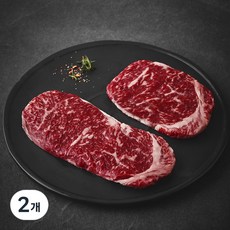 한우 1+등급 숙성등심 구이용 (냉장), 200g, 2개