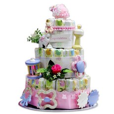 Baby Bakery 尿布蛋糕 熊熊玩具款, pink, 1個