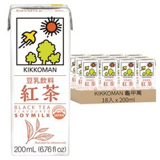 KIKKOMAN 龜甲萬 豆乳紅茶風味, 200ml, 18入