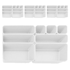 아리코 조립식 다용도 서랍정리함, 화이트, 4세트