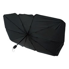 汽車遮陽傘 加大尺寸 10骨反凹傘架 有效阻擋強光 防紫外線 隔熱 附收納套, 1個, 黑